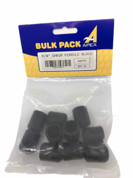Chair Ferrules 5/8Inch Blk/Rubber 10pc Chair Ferrules 5/8Inch Blk/Rubber 10pc